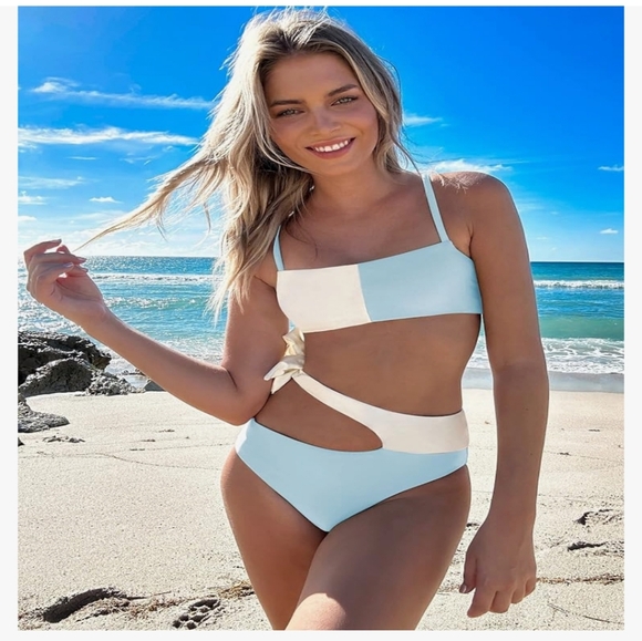 TASHEHE Women's  Bikini Set Sexy Cut Out Two Piece Swimsuit Bathing Suit - Picture 6 of 6